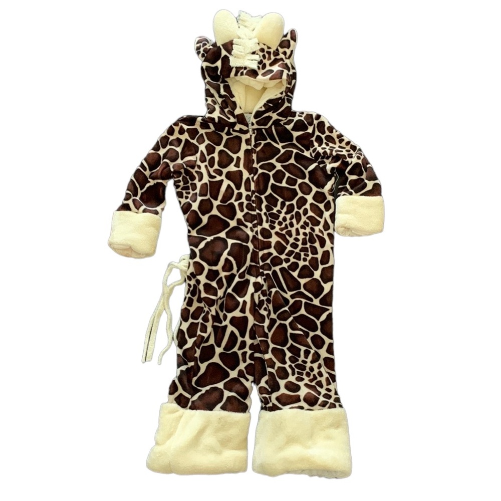 GIRAFFE PLUSH ONSIE HALLOWEEN COSTUME SLEEPER  ZIP UP 18M-2T